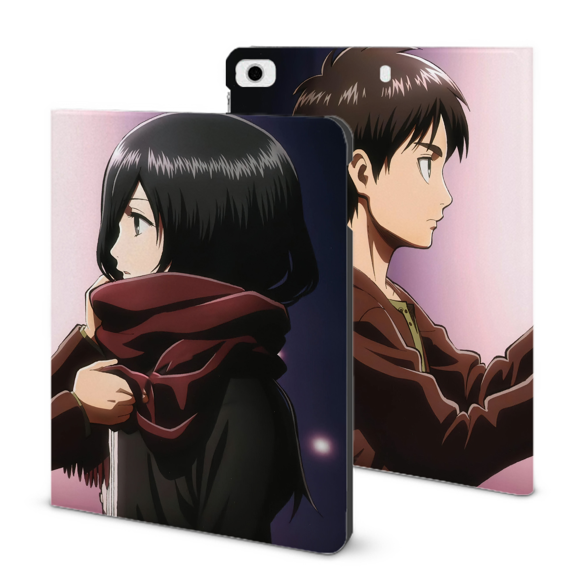 （画像用） 進撃の巨人 Attack on Titan IPad ケース ブック型 PUレザー TPU 耐衝撃 軽量 薄型 ペン収納なし 全面保護 IPad 各モデル対応